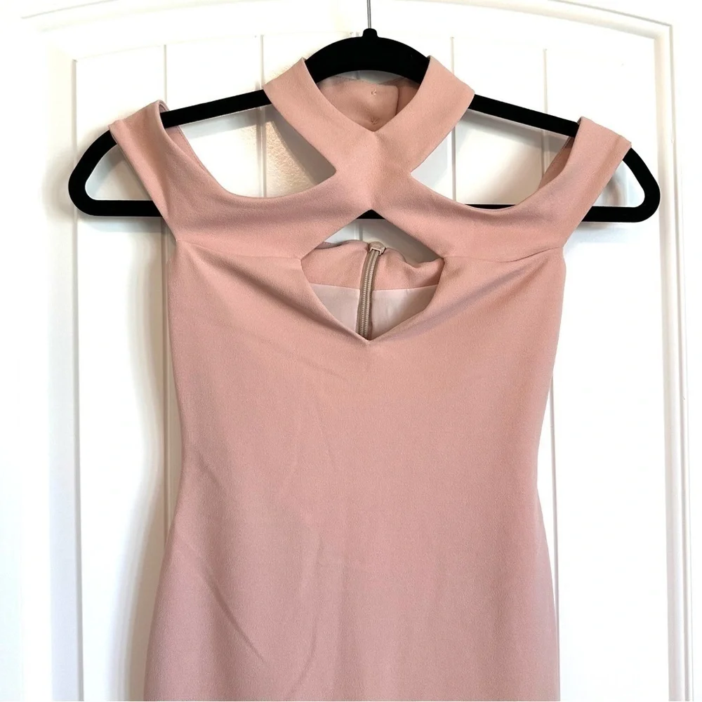 NWT NOOKIE designer blush bodycon form fitting dress - Hollywood midi - Picture 4 of 8